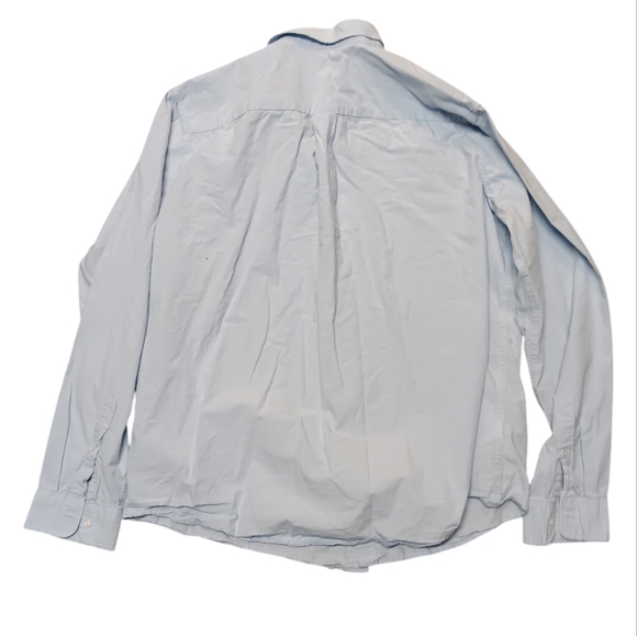 EDDIE BAUER MEN'S SIZE XLT LIGHT BLUE FRONT BUTTON COLLAR DRESS SHIRT. - Picture 6 of 6